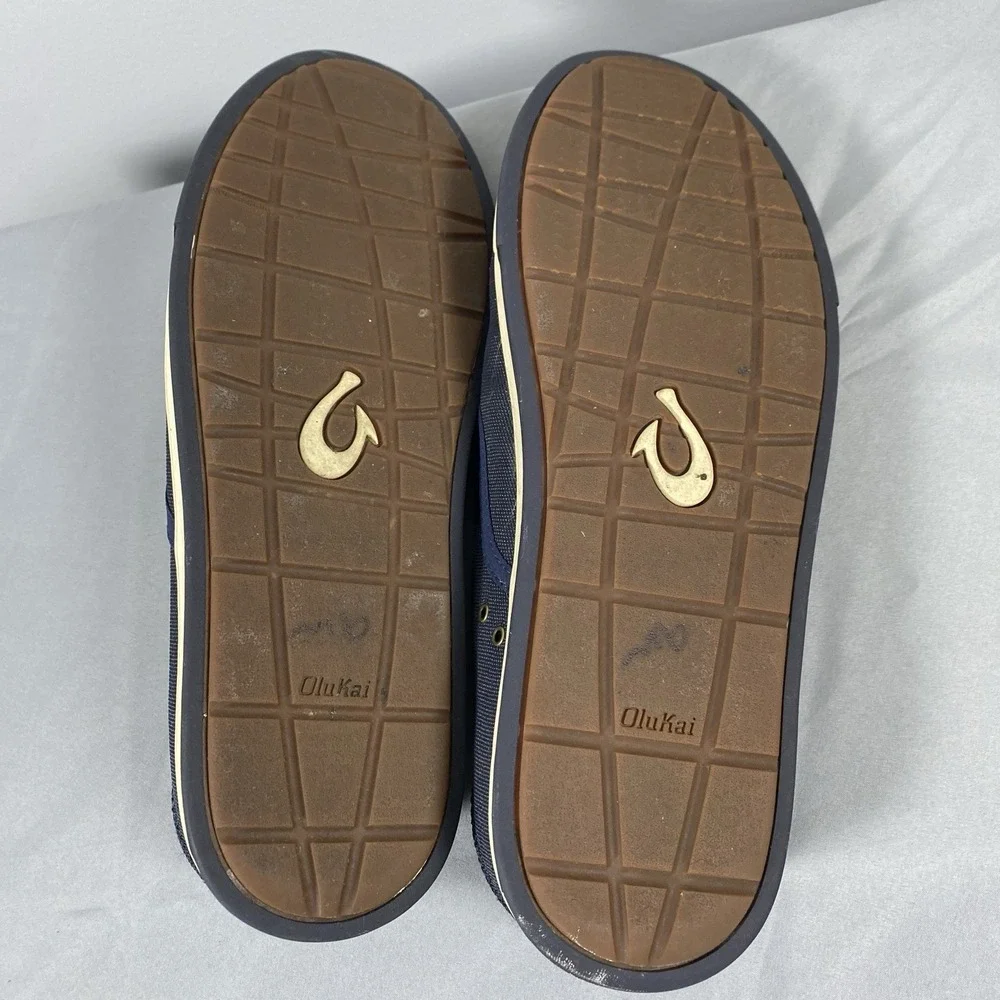 OluKai Kahu Mens Slip-On Boat Deck Loafer Sneaker Shoes Mens US 11 EUR 44 Blue